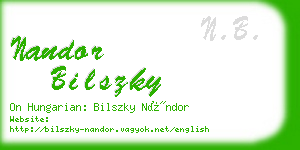 nandor bilszky business card